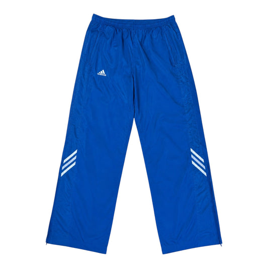 Adidas Climalite Trainingshose / Regenhose Blau Herren Gr. L – Gesticktes Logo, Zip-Beine