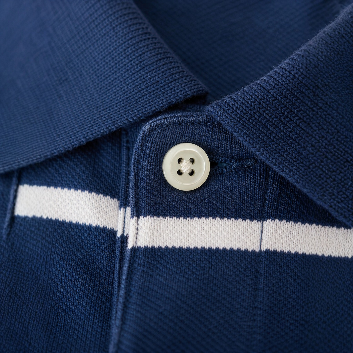 CHAPS Polo Shirt Blau Gestreift XL – 100% Baumwolle, Classic Fit