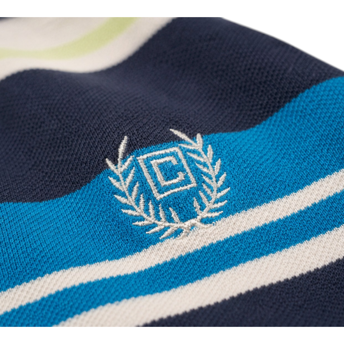 Chaps Ralph Lauren Polo Shirt Streifen Blau Grün XL Vintage