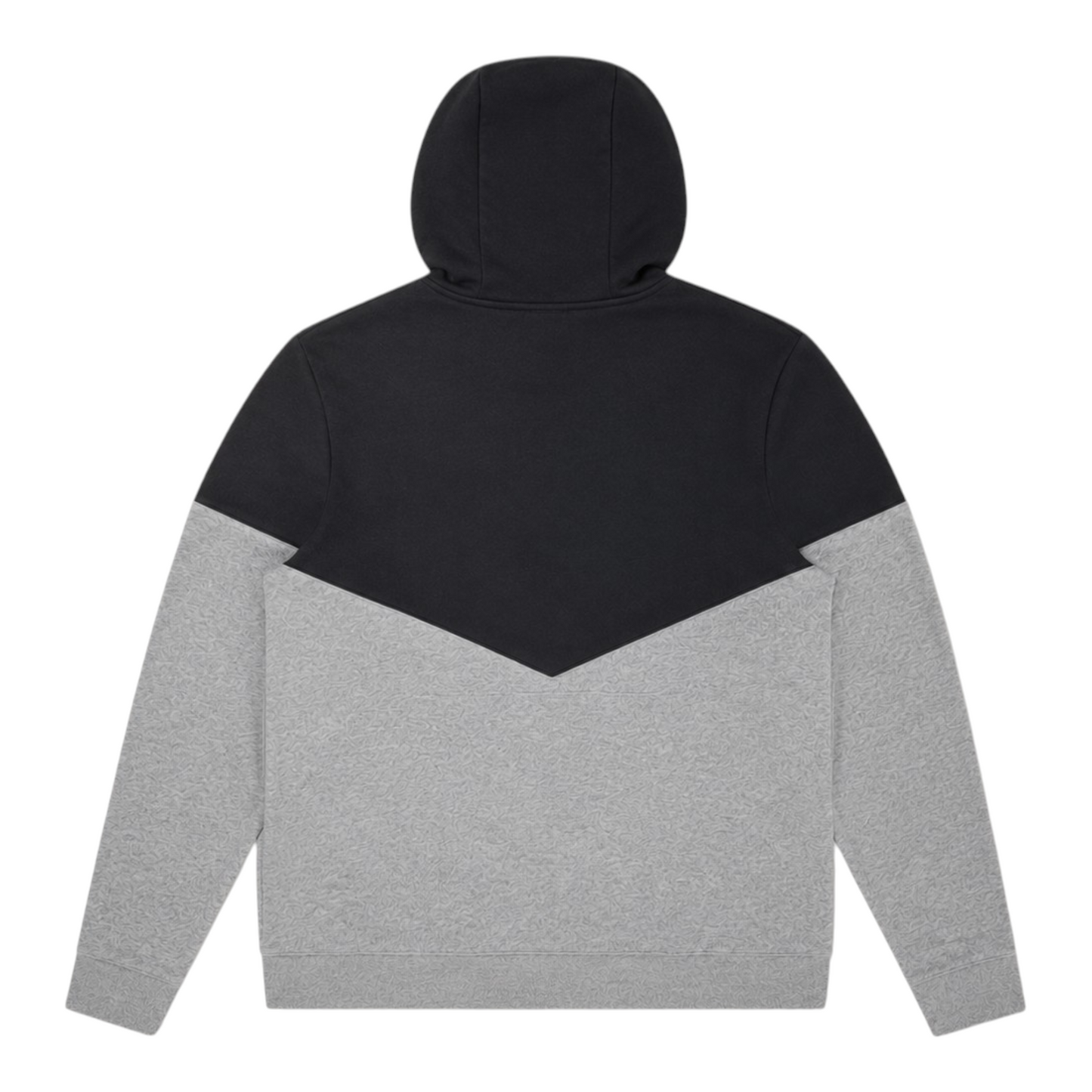 Nike Kinder Hoodie Schwarz Grau Gr. M (Youth) – Colorblock Kapuzenpullover mit großem Logo