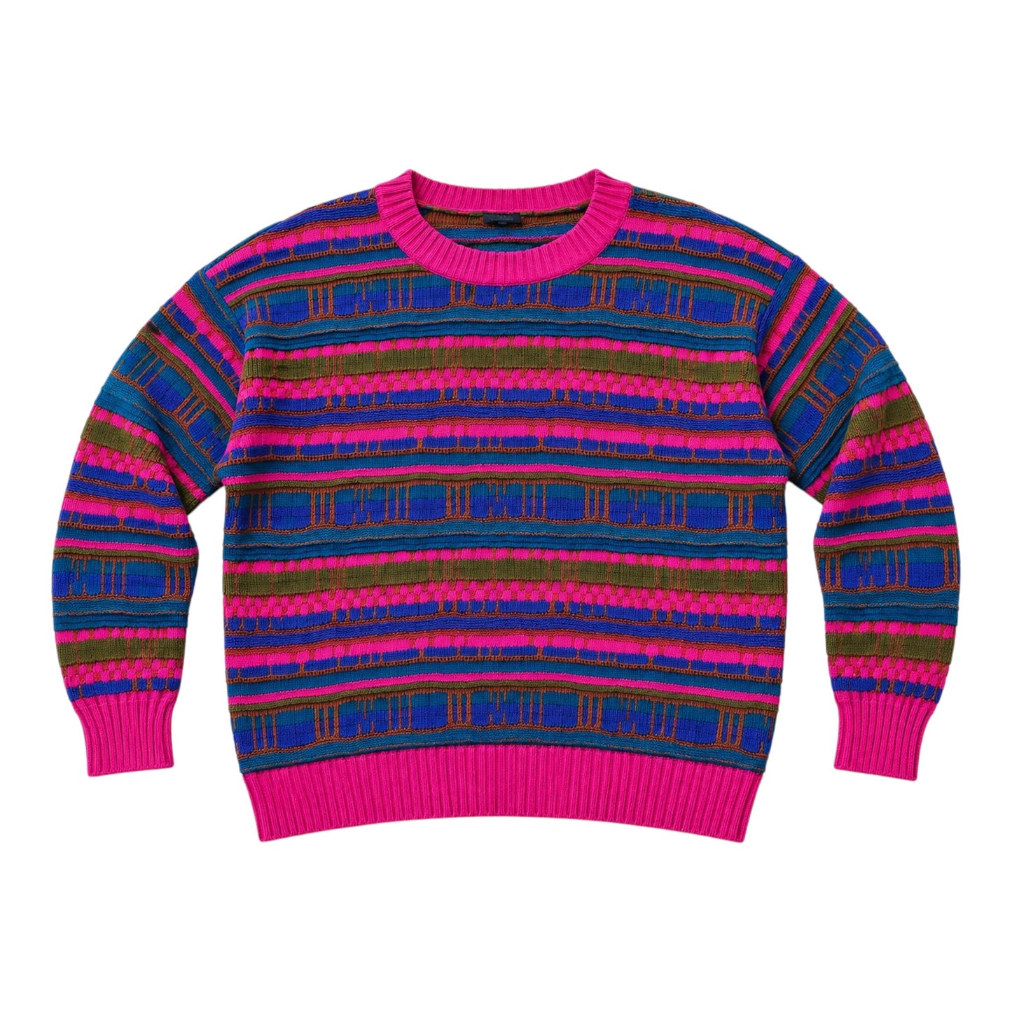 Vintage Wild Fable Strukturstrick Pullover Gr. L Mehrfarbig Retro Coogi Style