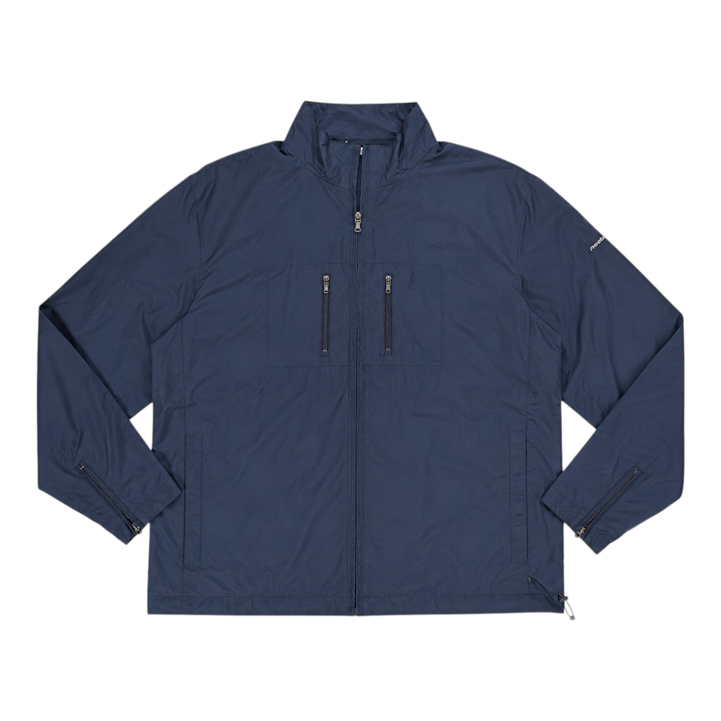 Vintage Reebok Windbreaker Jacke Navy Blau Gr. L 42 Nylon 90s