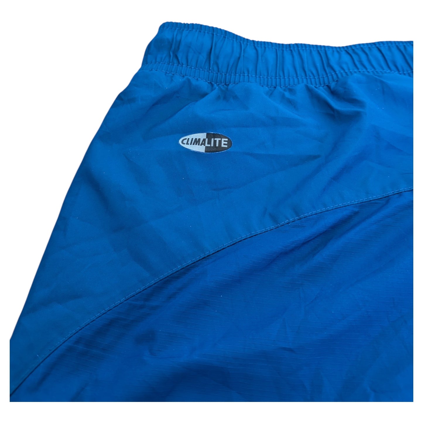 Adidas Climalite Trainingshose / Regenhose Blau Herren Gr. L – Gesticktes Logo, Zip-Beine