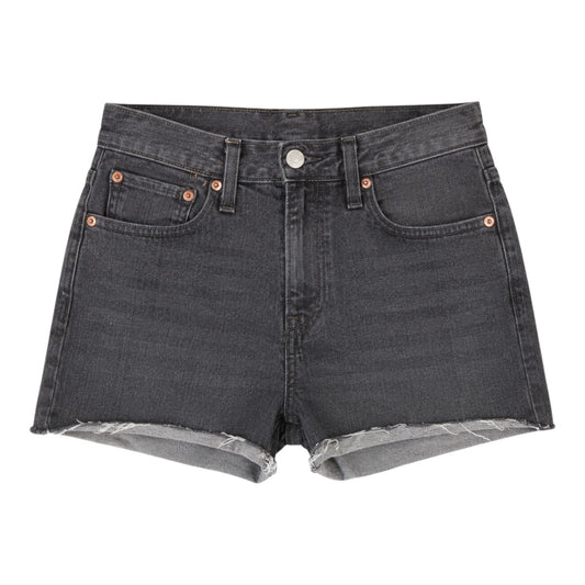 Levi's High Rise Jeans Shorts Schwarz W26 / DE 34 – Raw Hem & Stretch
