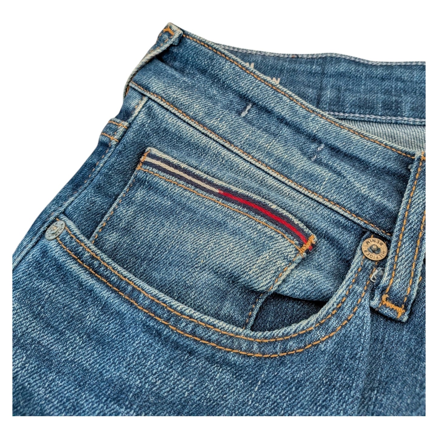 Tommy Hilfiger Denim Jeans W30 L32 Blau Slim Fit YKK Reißverschluss