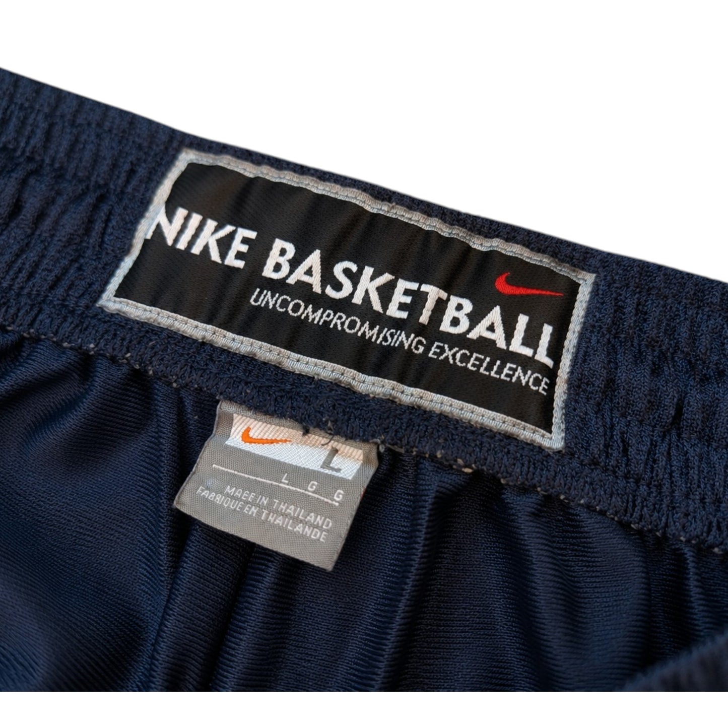 Nike Basketball Shorts Navy Blau Mesh Vintage Y2K Größe L