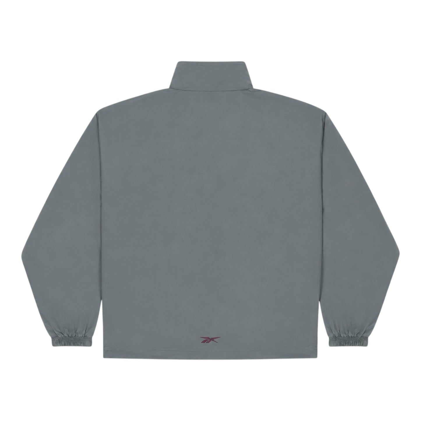Vintage Reebok Windbreaker Jacke Grau Schwarz Burgundy Größe L (fällt eher M) Y2K Lightweight