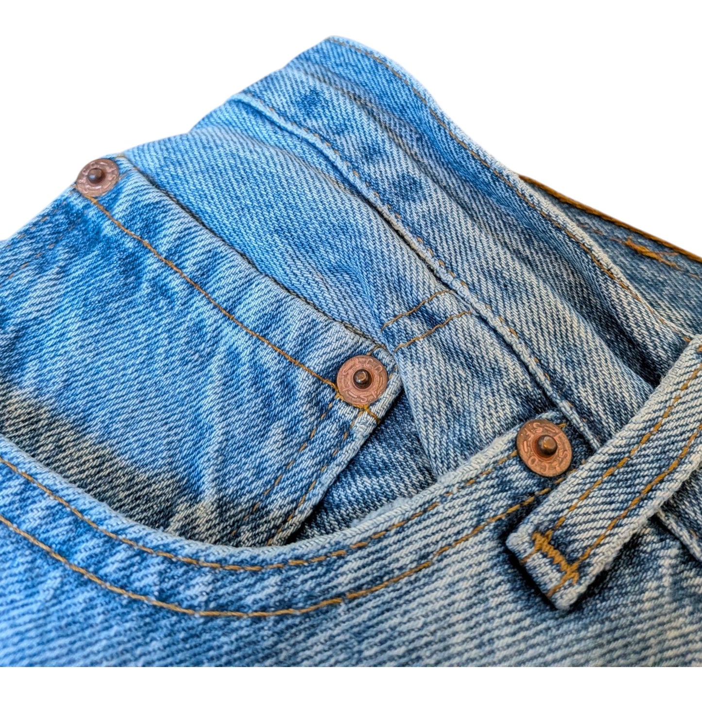 Vintage Levi’s 501 Jeans Shorts W30/DE38 Light Wash Button Fly Made in Hungary