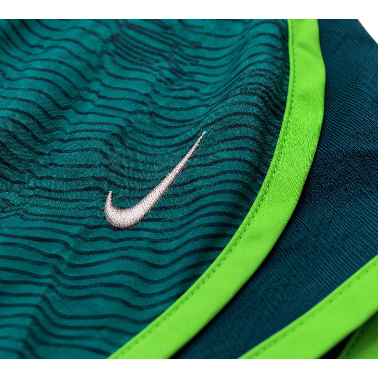 Nike Dri-FIT Damen Laufshorts Grün/Türkis mit Muster Gr. L