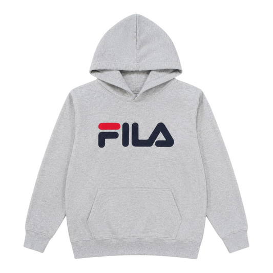 Vintage FILA Hoodie Grau Big Logo – Gr. M – 90s/Y2K