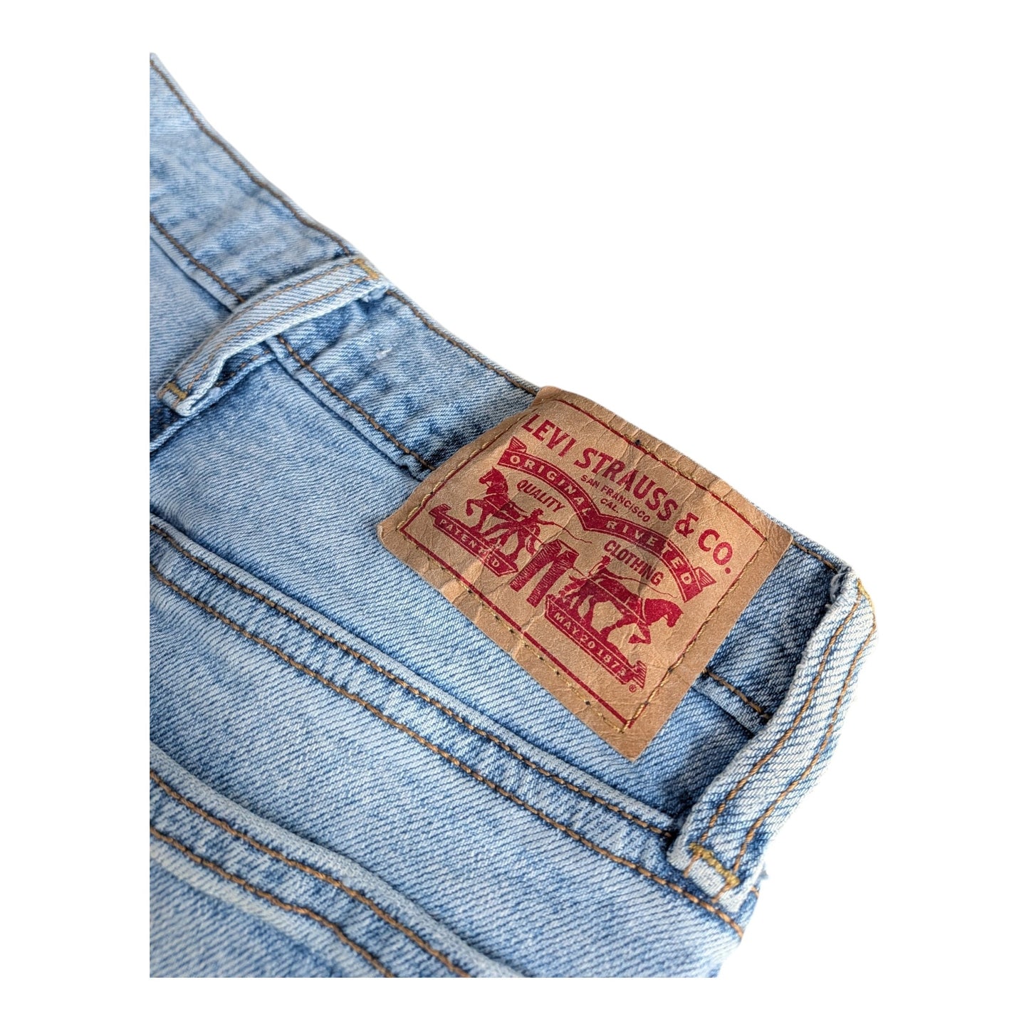 Levi’s Wedgie Straight Jeans W26 Damen High Waist Hellblau Stonewashed Vintage Fit Gr. 34