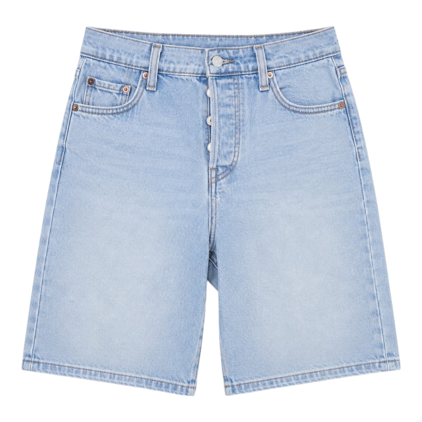 Levi’s Wedgie Straight Jeans W26 Damen High Waist Hellblau Stonewashed Vintage Fit Gr. 34