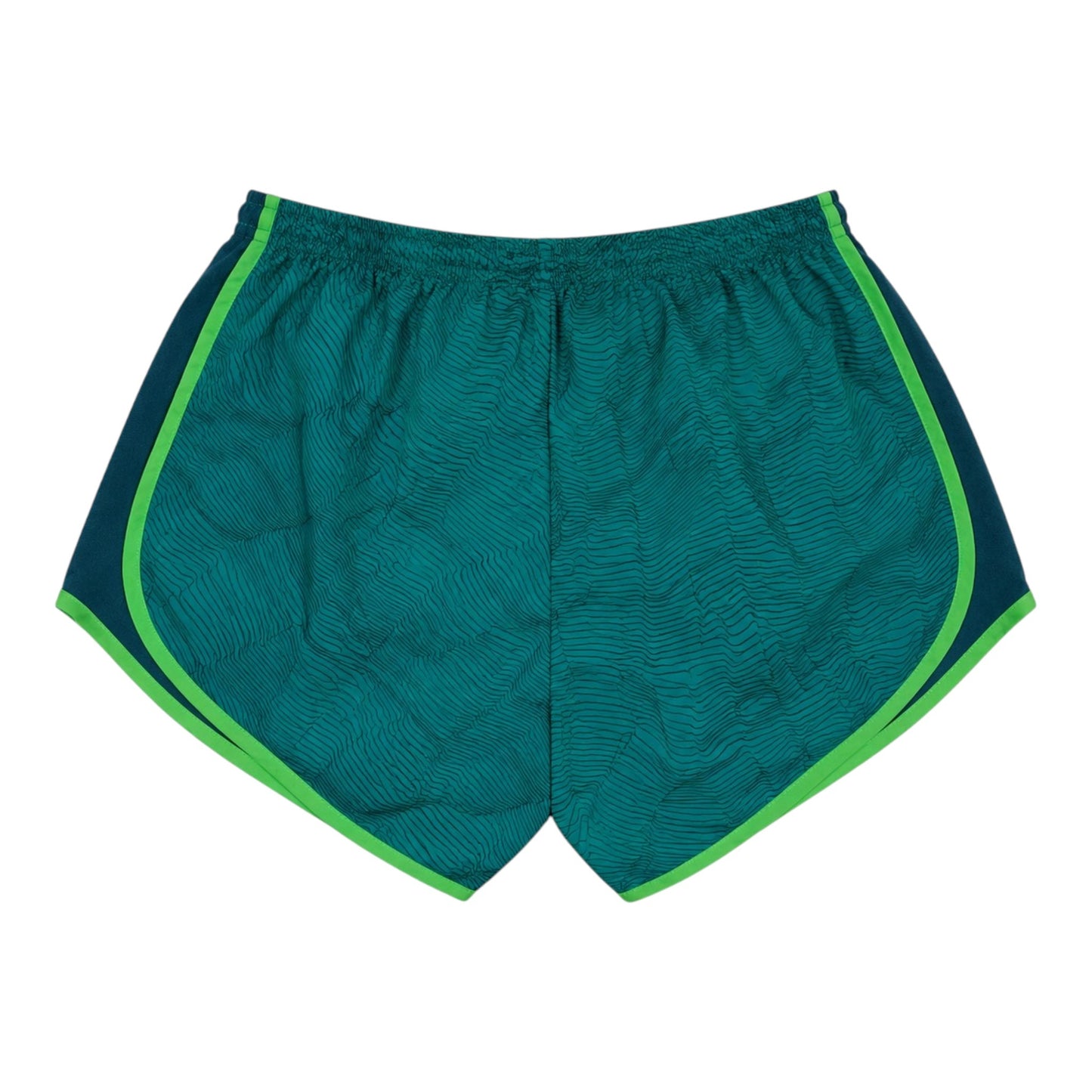 Nike Dri-FIT Damen Laufshorts Grün/Türkis mit Muster Gr. L