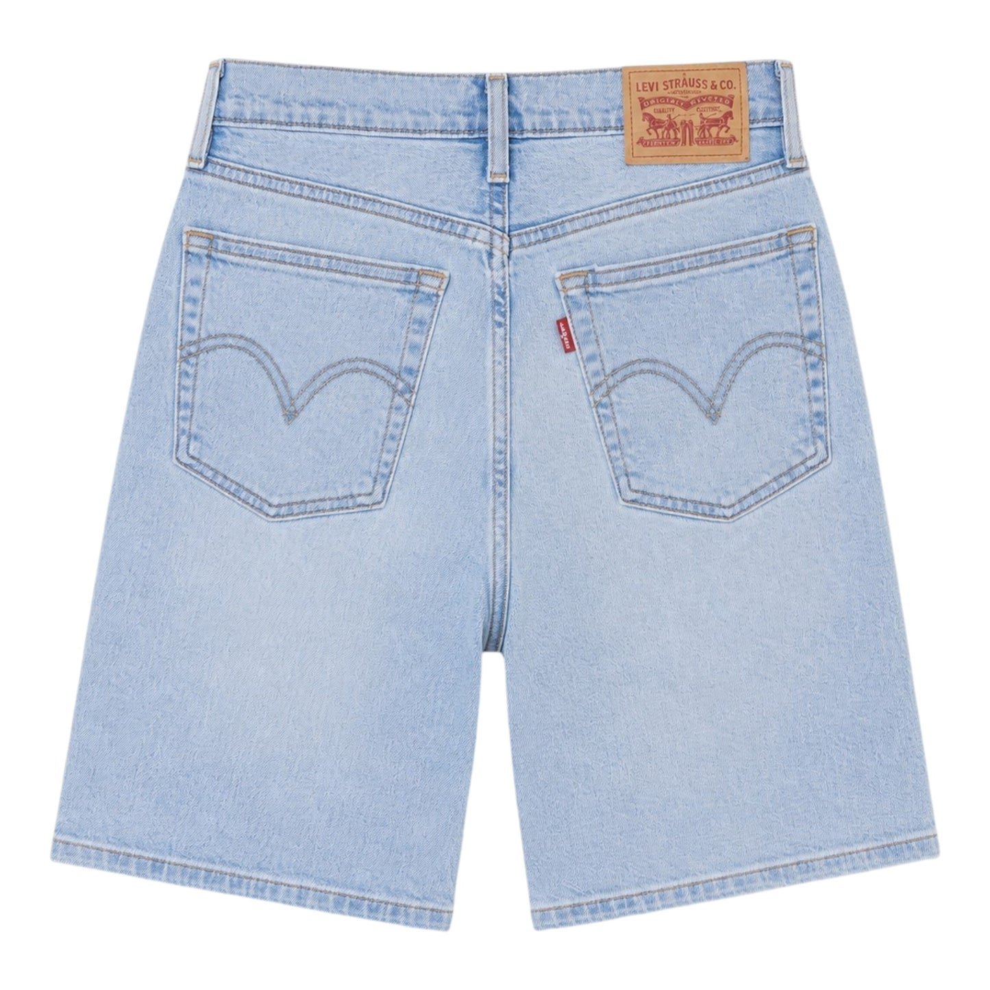 Levi’s Wedgie Straight Jeans W26 Damen High Waist Hellblau Stonewashed Vintage Fit Gr. 34