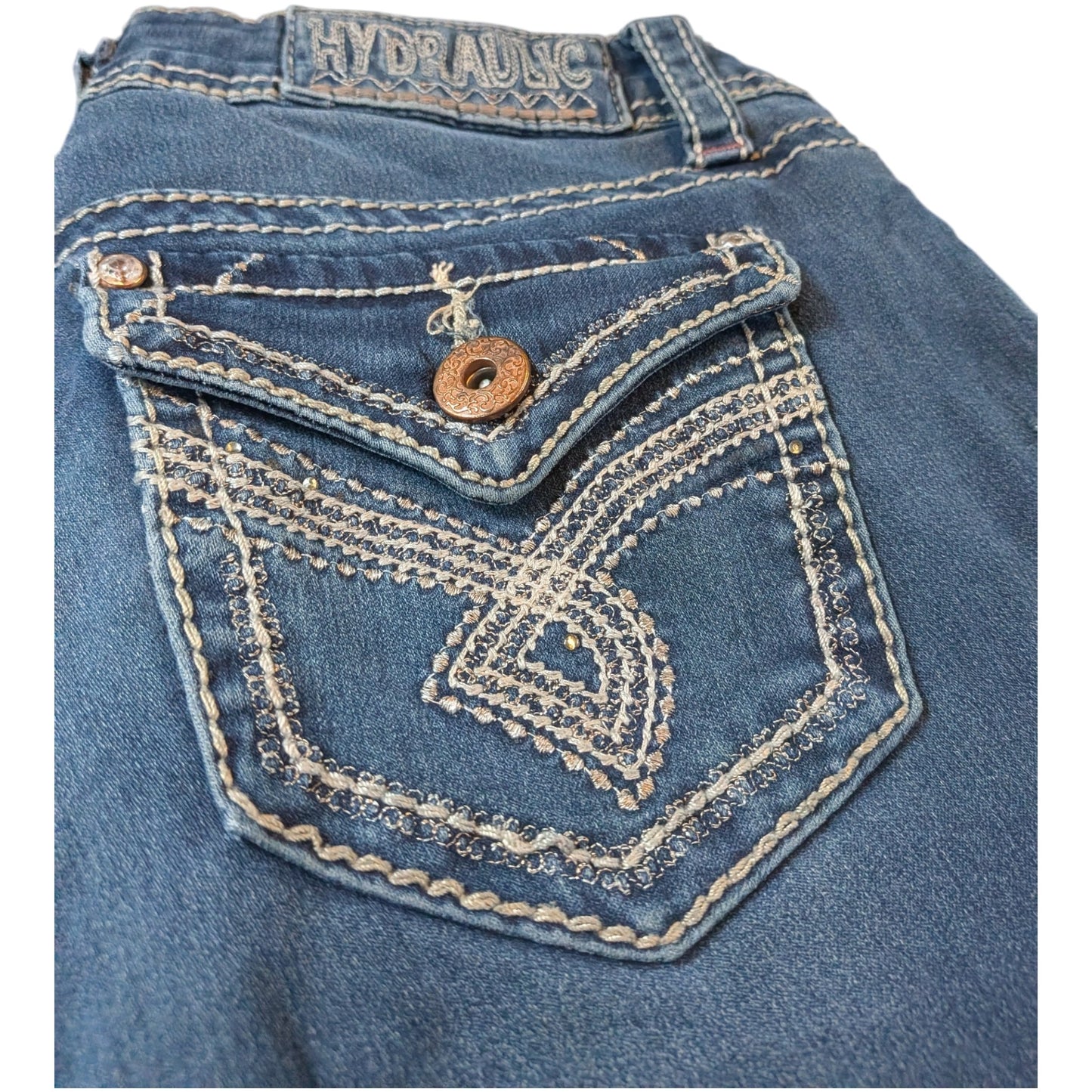Hydraulic Lola Micro Boot Jeans W29 Blau Y2K Bootcut Stretch Used