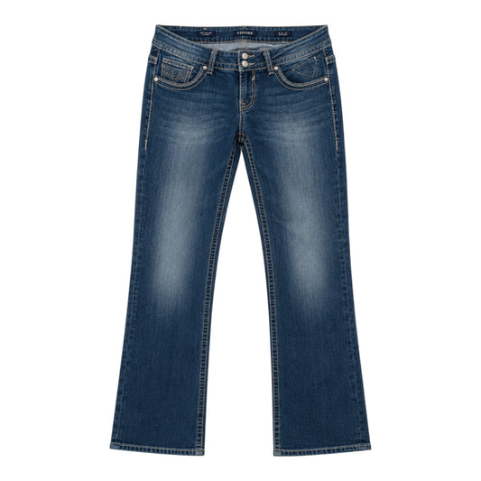 Vigoss The Chelsea Straight Jeans W34 / DE42 Y2K Strass Stickerei Bootcut