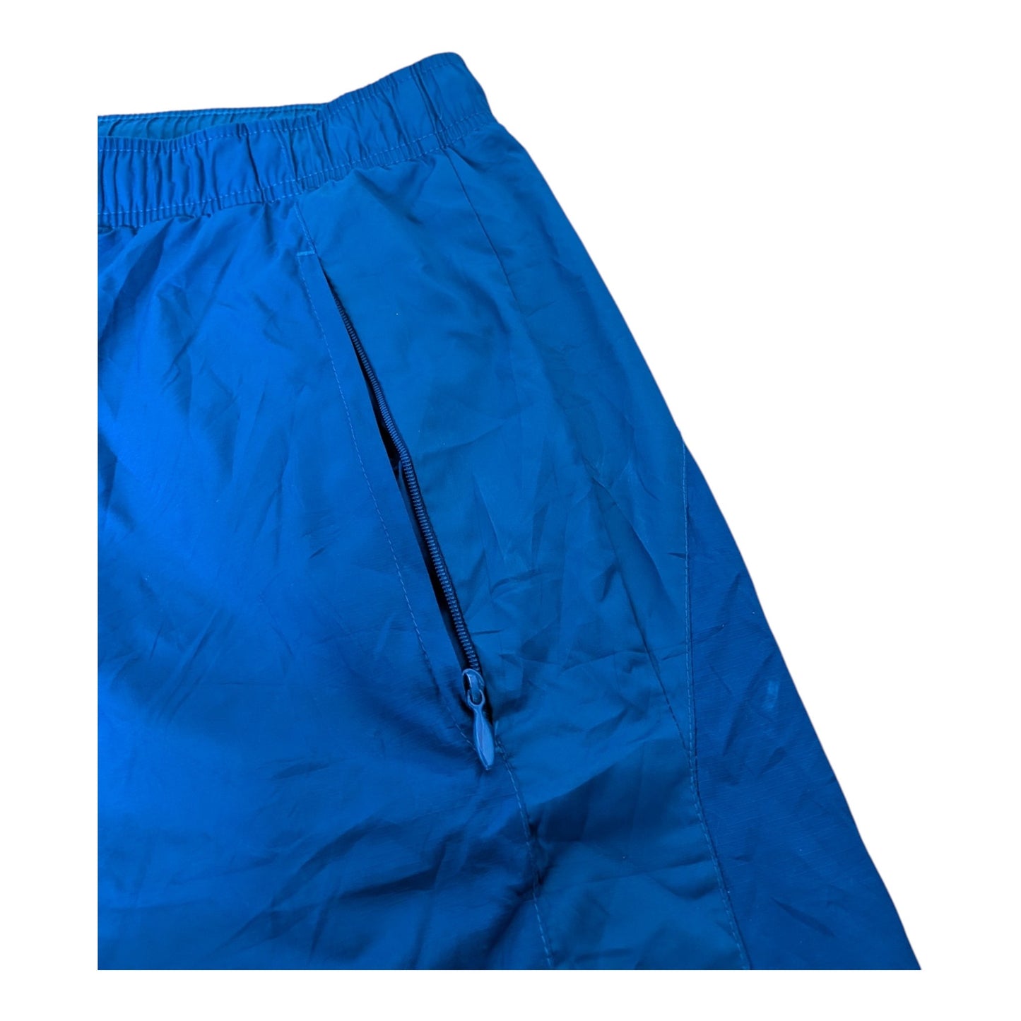 Adidas Climalite Trainingshose / Regenhose Blau Herren Gr. L – Gesticktes Logo, Zip-Beine