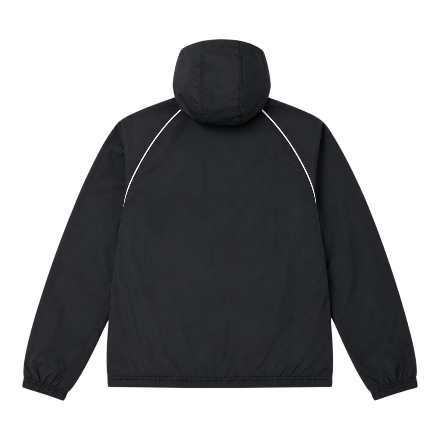 adidas Lightweight Windbreaker Jacke mit Kapuze Schwarz Weiß – Größe S