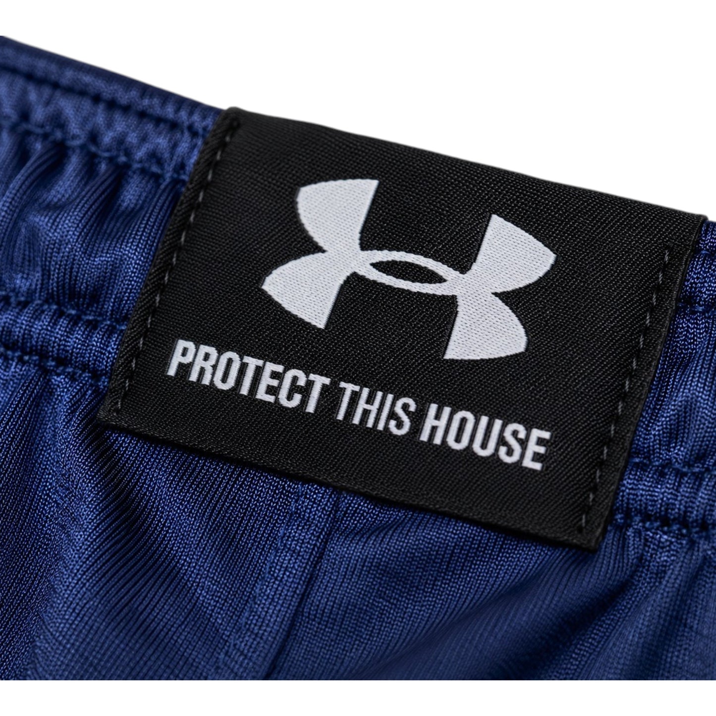 Under Armour Basketball Shorts Navy Blau Beige Weiß Herren L Loose Fit Sporthose