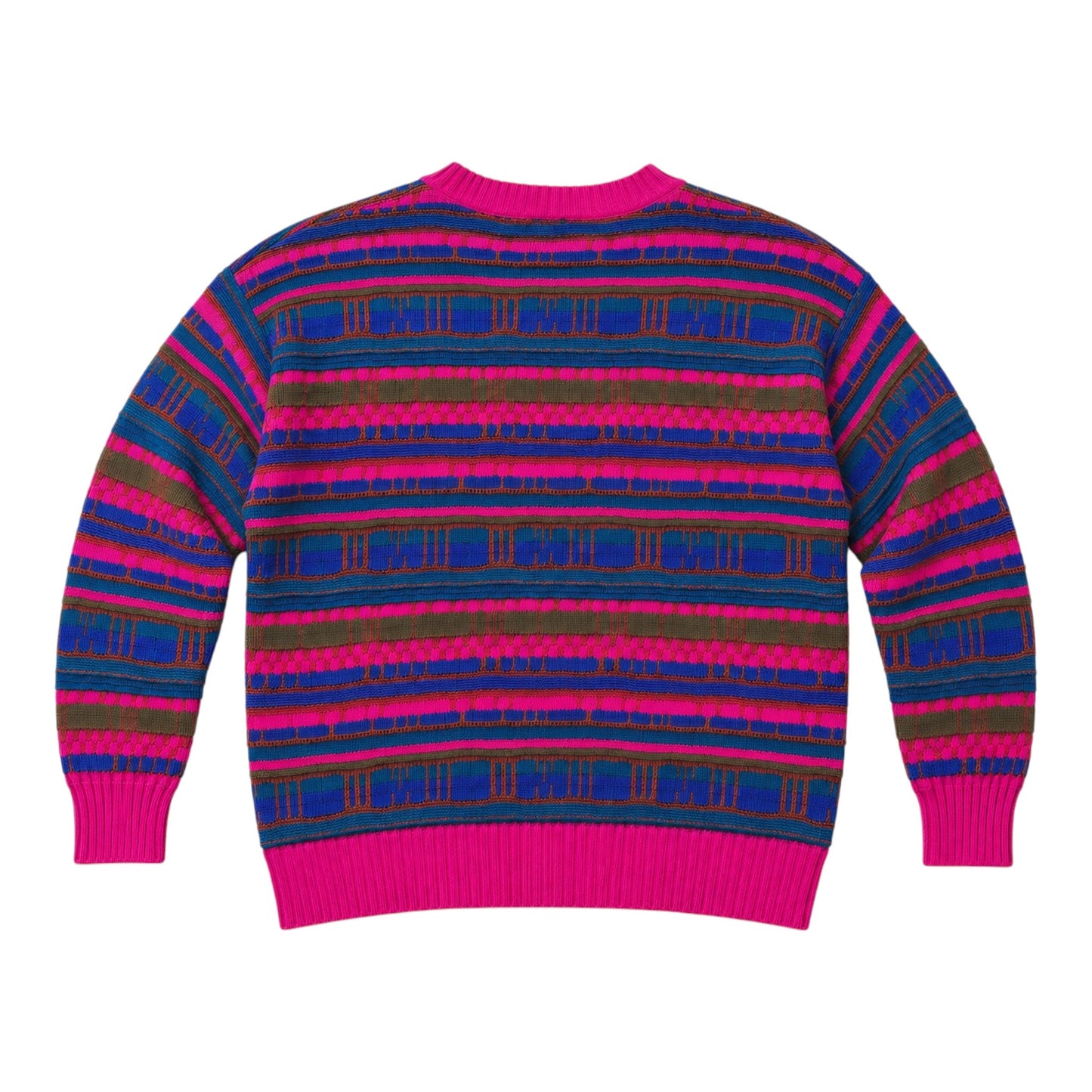 Vintage Wild Fable Strukturstrick Pullover Gr. L Mehrfarbig Retro Coogi Style
