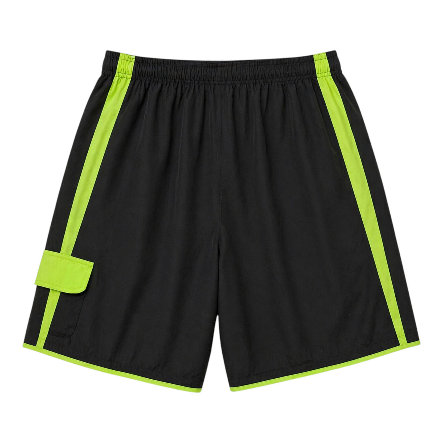 Vintage Nike Shorts Schwarz Grün – Size M – Swim / Sport Shorts